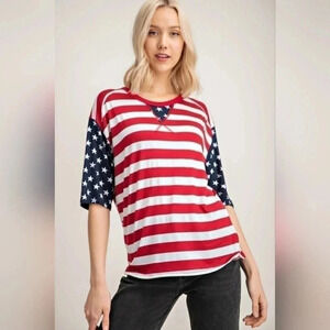 1 LEFT! American Flag Top